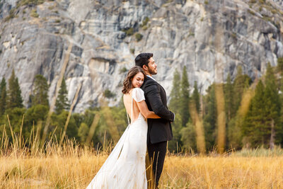 This couple eloped in Yosemite Valley in the fall.