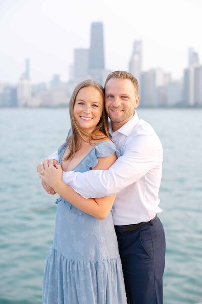 Chicago north ave beach engagement session