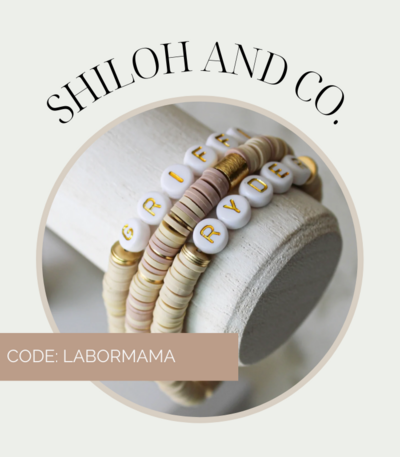 Shiloh and Co. Stacking Bracelets with Baby Names