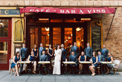 Bridal Party in the city