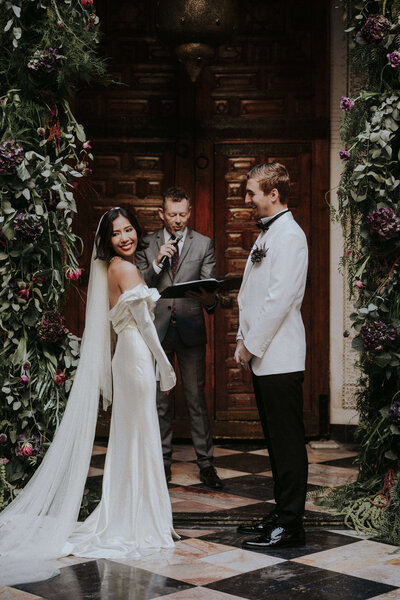 Bride and Groom at Riad Elfeen Ceremony