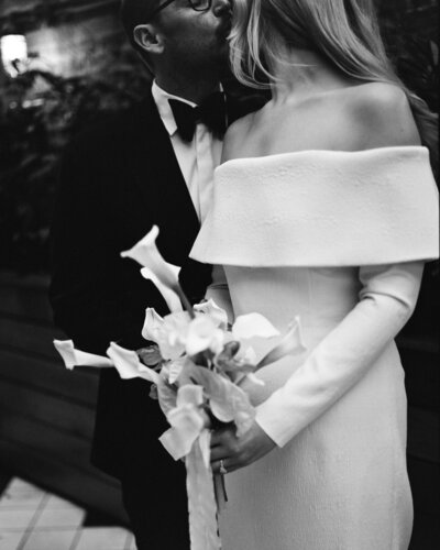 Moody Winter Wedding on film at the Wythe Hotel in Brooklyn, NY.