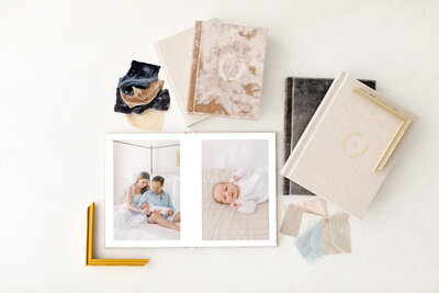 Image of tangible artwork created by Courtney Grant Photography, a Winston Salem Newborn and Family Photographer