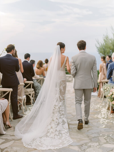 Bride and groom at wedding ceremony