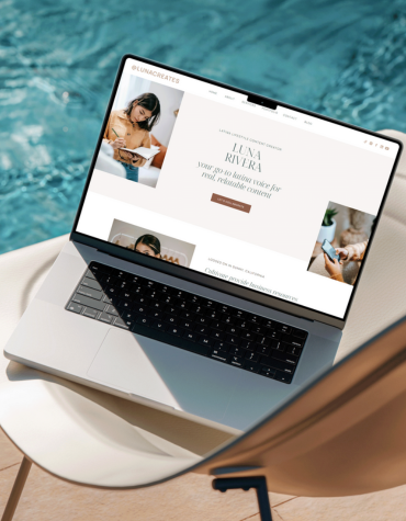 Influencer Homepage Website Design