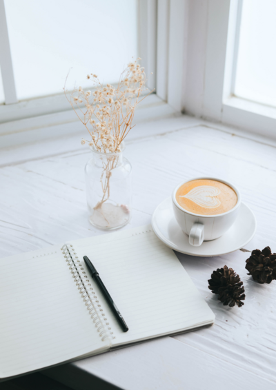 Coffee and pen