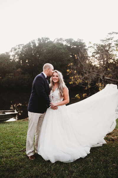 Bride and groom portraits at Historic Red Farm