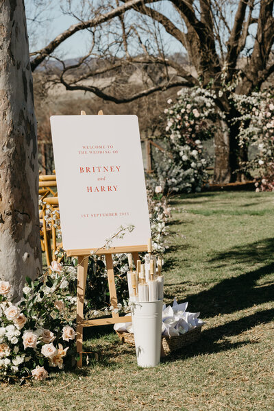 Bar signage for wedding in pastel blue by State of Elliott