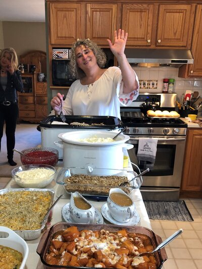 Deana Cooking Thanksgiving
