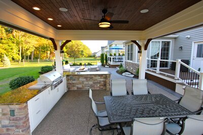 covered - patio - custom - outdoor - kitchen - luxury - waterville - ohio