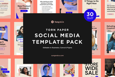 Check out our Torn Paper Social Media Template Pack in the shop.