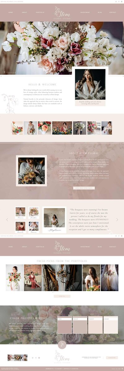Kim Leto's Custom SHowit Website Design by Heather Jones Creative