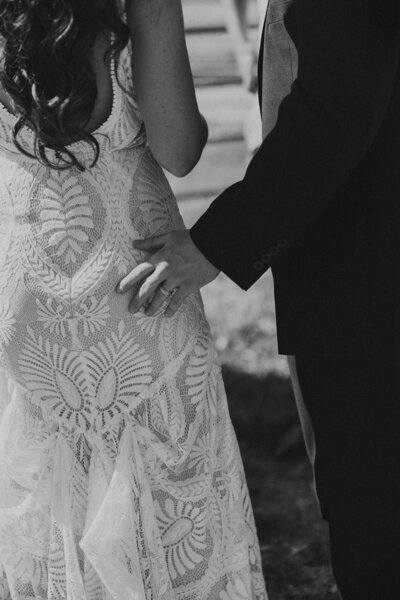 Bride and Groom exit their outdoor wedding ceremony