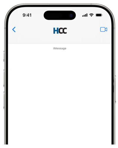 iPhone message screen.