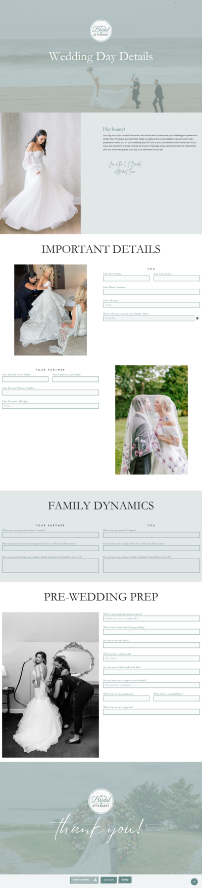 LIBA Wedding Day Details Q