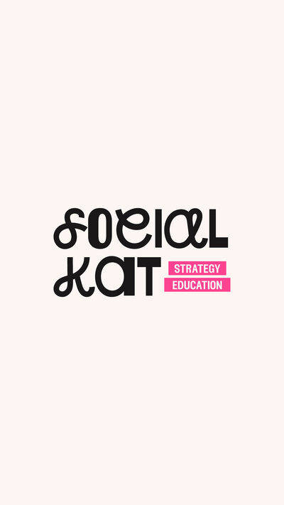Social Kat tagline logo on a cream background