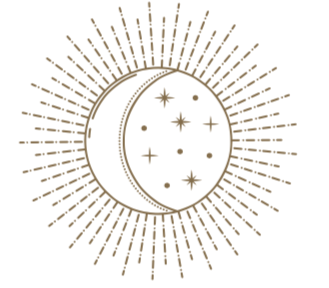 Sun rays, moon and stars  icon