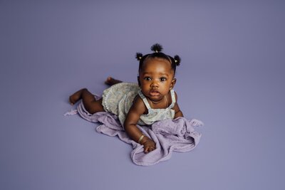 6 month girl for milestone session in tampa, fl