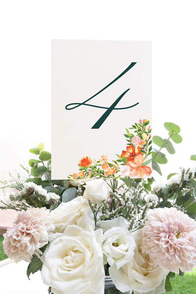 Semi custom wedding and special event table numbers, wedding signage