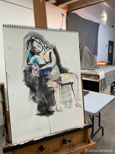 A collection of human figure sketches for drawing practice, emphasizing form and movement, titled "Visibility Drawing".
