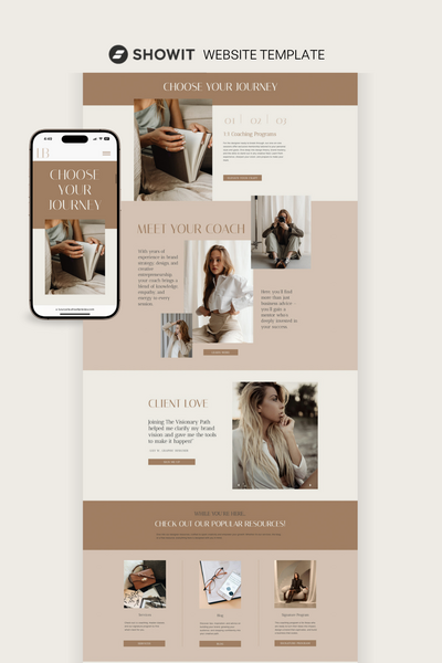 Discover an elegant and exclusive Showit template that blends luxury with functionality—perfect for scaling your business.