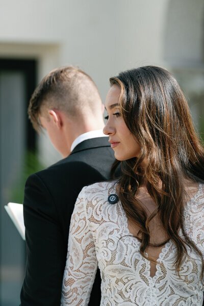 Bride and groom back to back taken by wedding photographers in jacksonville fl
