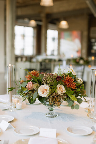 colorful wedding table decor