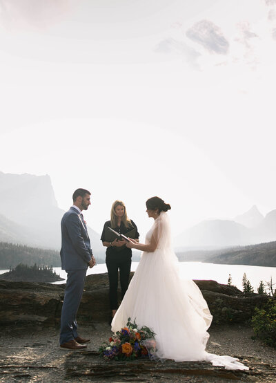 bride reading vows