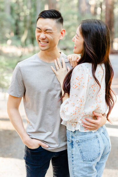armstrong redwoods state park engagement photo session