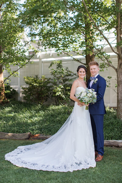 Chesapeake Bay Beach Club wedding photo Tavern Ballroom lawn couple portrait by Annapolis Maryland photographer, Christa Rae Photography