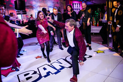 Guests dancing at an event