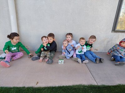 Group of Toddlers Outside Smiling CPC Albuquerque Childcare