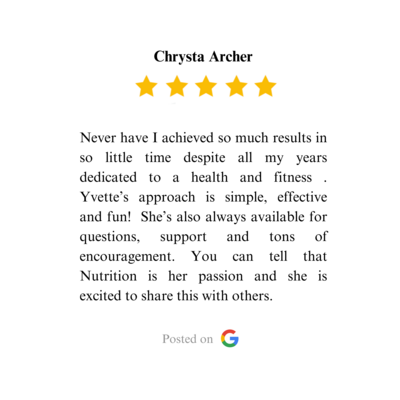 Build Nutrition | google reveiw | Chrysta A