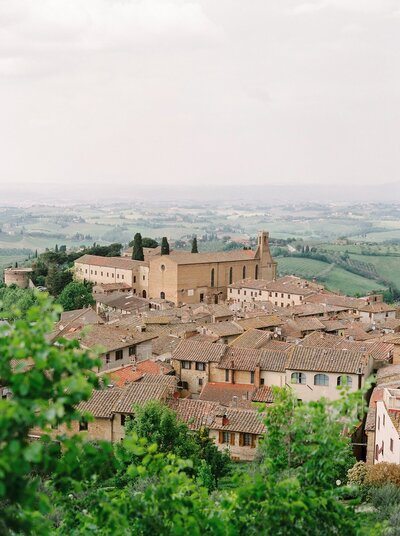 Gorgeous landscape of town in Tuscany Italy