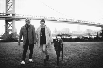 A portrait of Philadelphia wedding photographer Kristen and Joe Catoe.