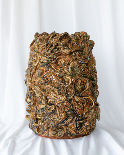 Fine details of Gerda Satunas' handmade ceramic sculptures, photographed by a Dunedin product photographer.