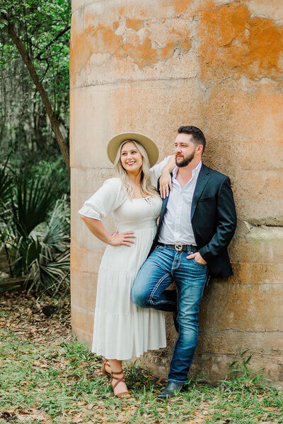 engagement bride and groom savannah georgia fort pulaski