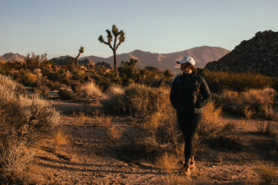 kmm photography standing in front of Joshua Tree