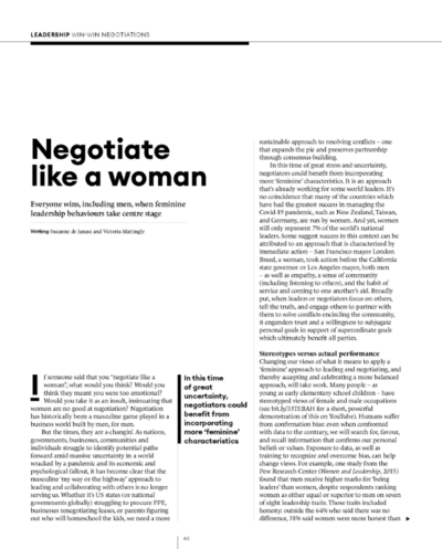 Negotiate like a woman