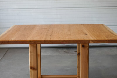 Square Edge Profile Hickory Table