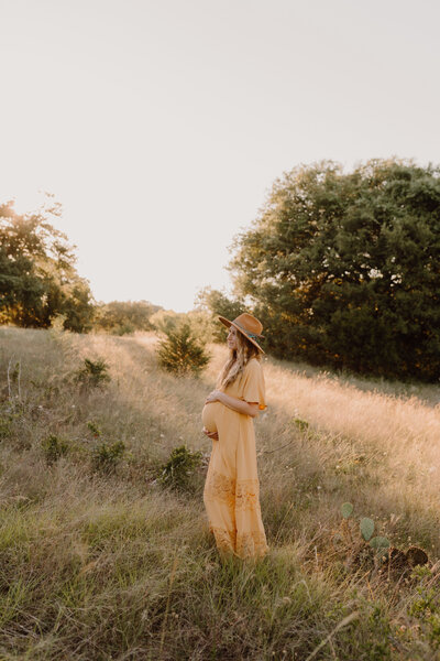 momma standing in field