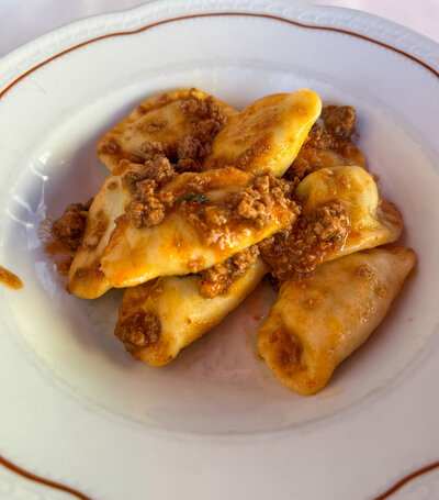 Tordelli Lucchese at Da Gigi Trattoria in Lucca, Italy