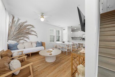 modern boho living room