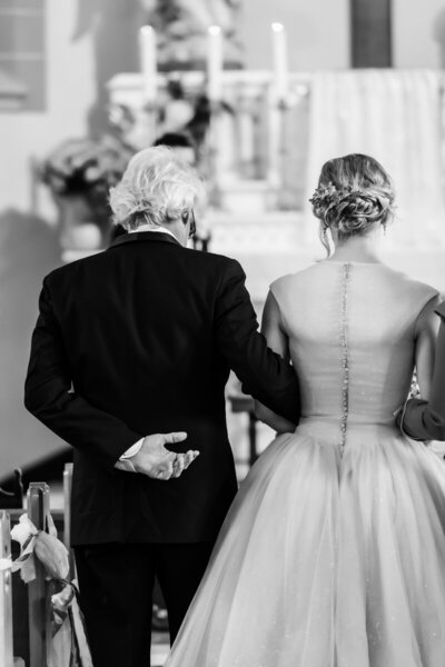 Dad Walking Bride Down the Aisle
