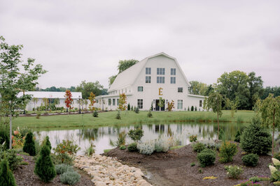 Gloomy intimate wedding reception at the Etre Farms, St. Jospeph, Michigan during fall