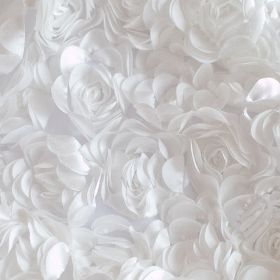 107 - White 3D Roses