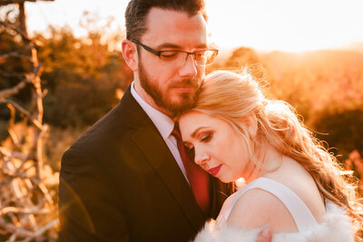 Luxury Portraits by Moving Mountains Photography in NC -  Photo of a couple on their wedding day.