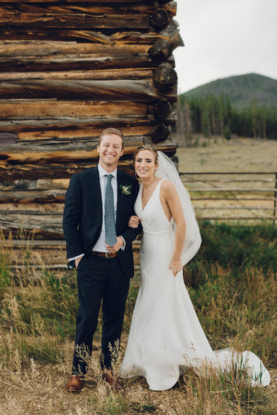 We love using old historic Coloradan buildings as backdrops for our couples.