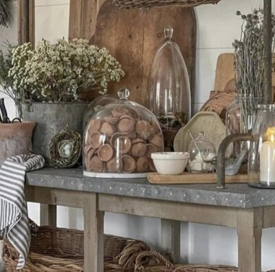 Hand-painted stoneware bowl rustic farmhouse tableware