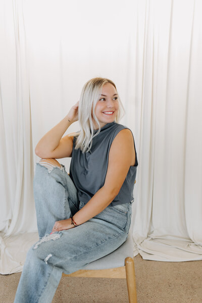 Josey Posting for Branding shoot for  marketing reports and insights
